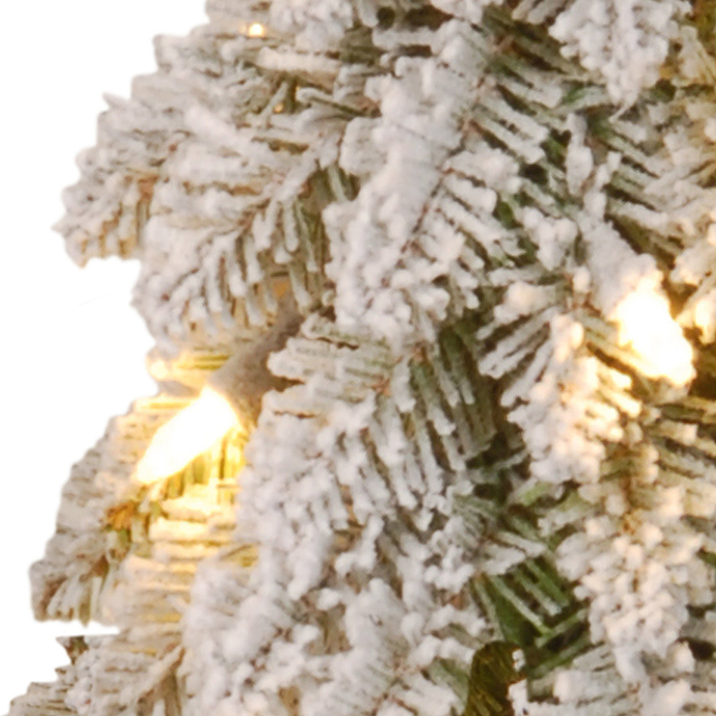 2 ft. Pre-Lit Snowy Downswept Forest Tree with Clear Lights - National Tree Company