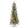 3 ft. Pre-Lit Snowy Downswept Forest Tree with Clear Lights - National Tree Company