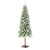 6.5 ft. Pre-Lit Snowy Grand Alpine Pencil Slim Tree with Clear Lights, Plug-In - National Tree Company