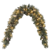 6 ft. Pre-Lit Glittery Bristle Pine Mantel Swag with Clear Lights - National Tree Company