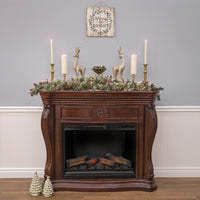 6 ft. Pre-Lit Glittery Bristle Pine Mantel Swag with Clear Lights - National Tree Company