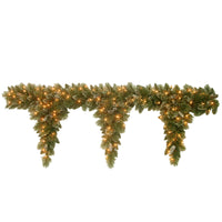 6 ft. Pre-Lit Glittery Bristle Teardrop Garland with Clear Lights - National Tree Company