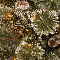 32 in. Pre-Lit Glittery Bristle Pine Snowflake with LED Lights - National Tree Company