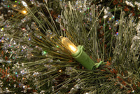 6.5 ft. Pre-Lit Glittery Bristle Slim Tree with Clear Lights, Plug-In - National Tree Company