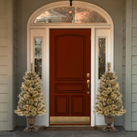 4 ft. Pre-Lit Glittery Bristle Tree with Clear Lights - National Tree Company