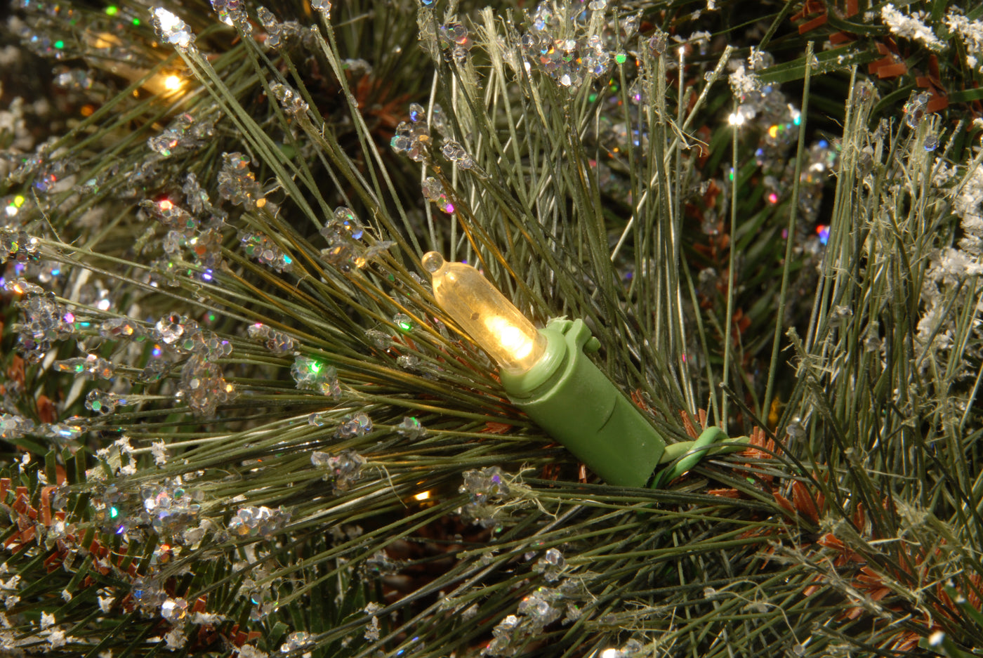 3 ft. Pre-Lit Glittery Bristle Tree with LED Lights - National Tree Company