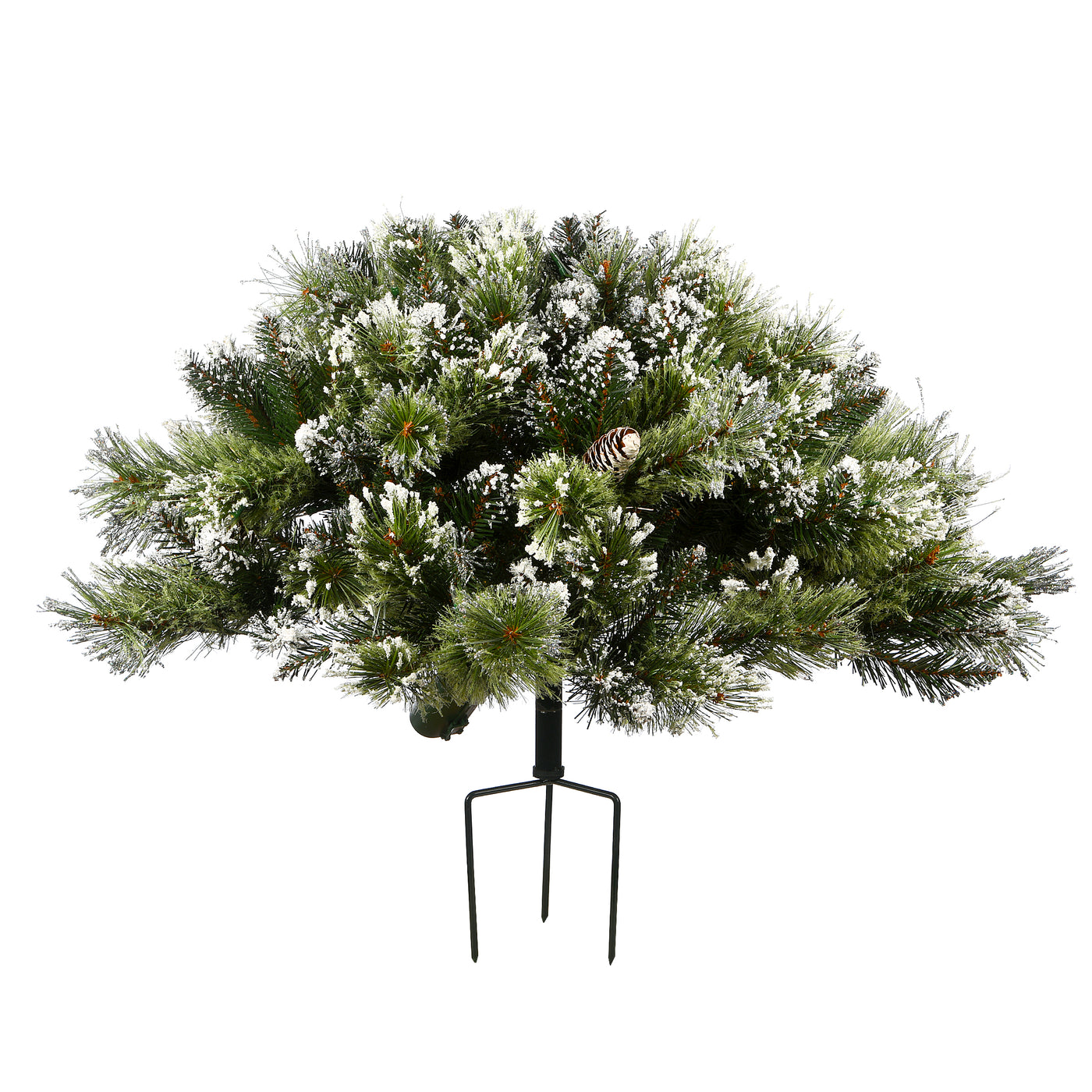 36 in. Pre-Lit Glittery Bristle Pine Urn Filler with LED Lights - National Tree Company