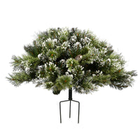 36 in. Pre-Lit Glittery Bristle Pine Urn Filler with LED Lights - National Tree Company