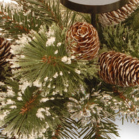 30 in. Glittery Bristle Pine Centerpiece and Candle Holder - National Tree Company