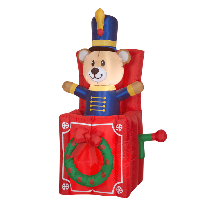 Inflatable Jack-In-The-Box, LED Lights, Plug In, Christmas Collection, 5 Feet