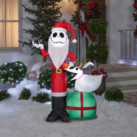 5 ft. Santa Jack Skellington and Zero - National Tree Company