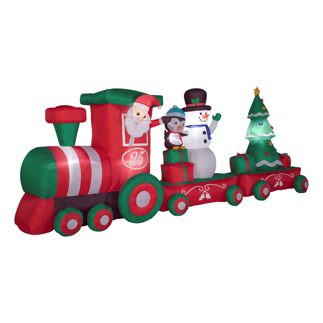 Inflatable Holiday Train, LED Lights, Plug In, Christmas Collection, 16 Feet