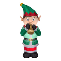 6 ft. Inflatable Trumpet Playing Elf with  LED Lights - National Tree Company