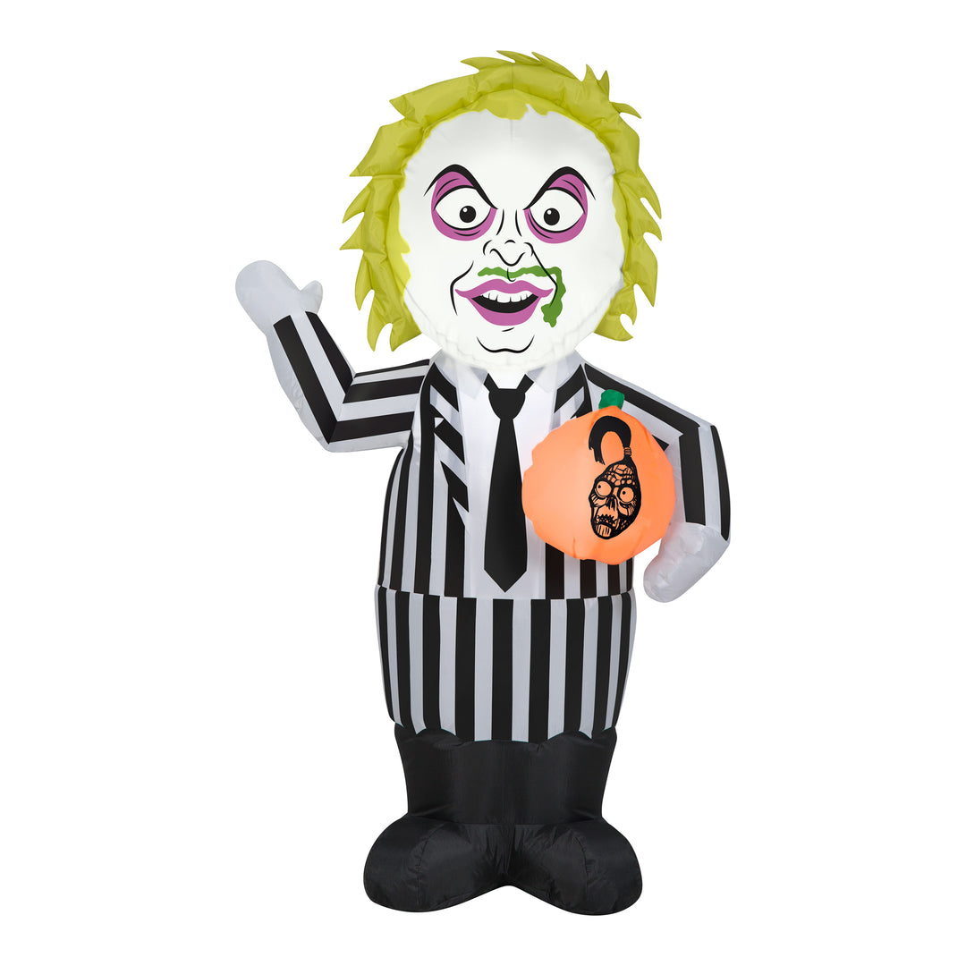 Halloween Inflatable Decoration, Black, Beetlejuice Character, Self Inflating, Plug In, 42 Inches