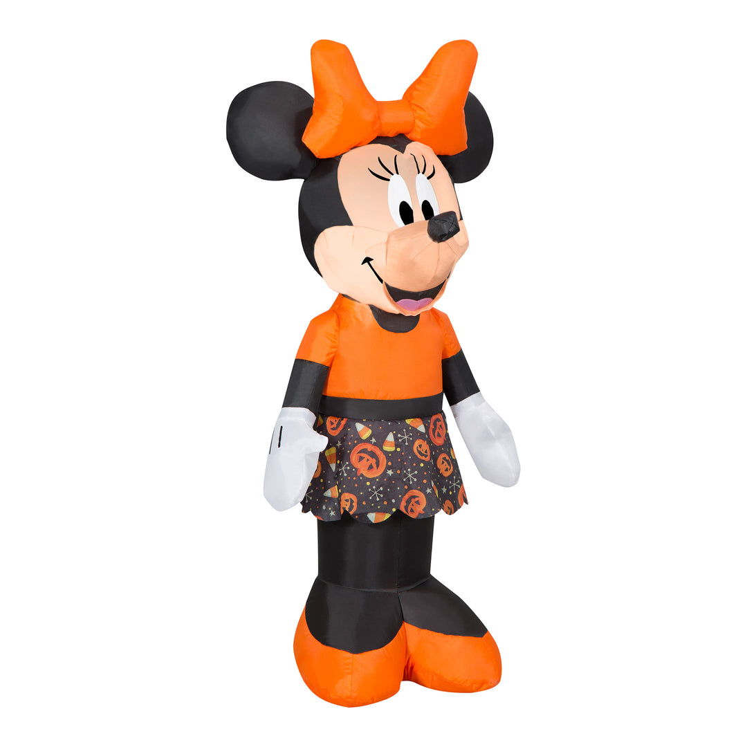 Inflatable Decoration, Orange, Halloween Minnie Mouse, Self Inflating, Plug In, Halloween Collection, 42 Inches