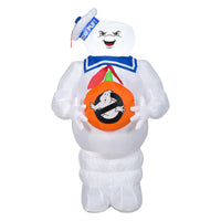 Inflatable Decoration, White, Ghostbusters Marshmallow Man, Self Inflating, Plug In, Halloween Collection, 42 Inches - National Tree Company