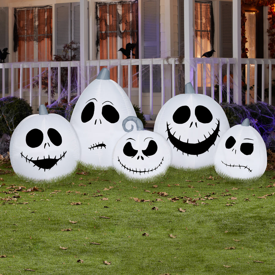 90 in. Halloween Jack Skellington Skulls Inflatable Decoration