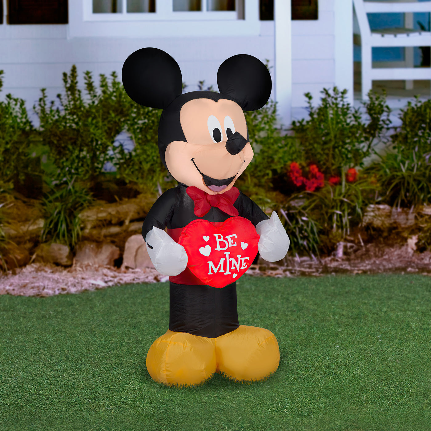 Pre-Lit Inflatable Valentine's Mickey Mouse, LED Lights, Plug In, Valentine's Day Collection, 42 Inches - National Tree Company