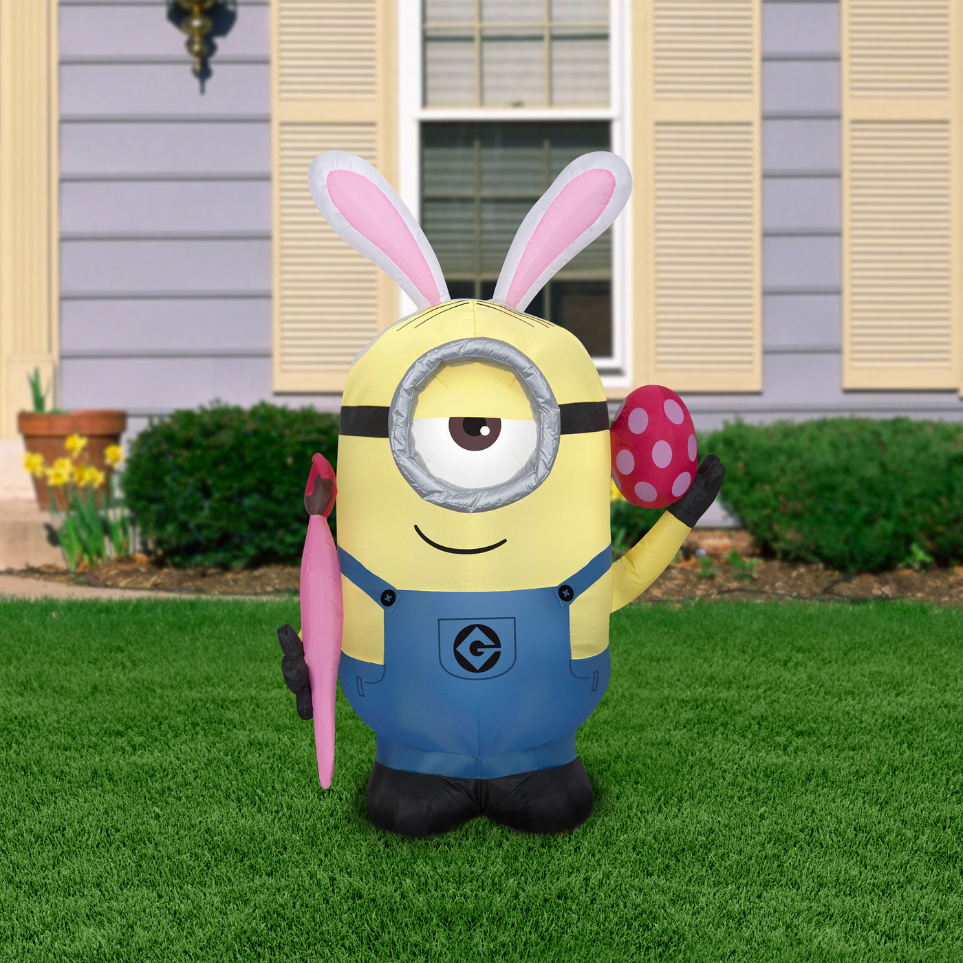 Inflatable Easter Despicable Me Minion Decoration, Self Inflating, Plug In, Easter Collection, 48 Inches - National Tree Company