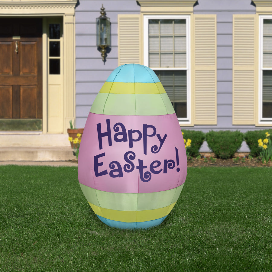 66 in. Inflatable Happy Easter Egg Decoration