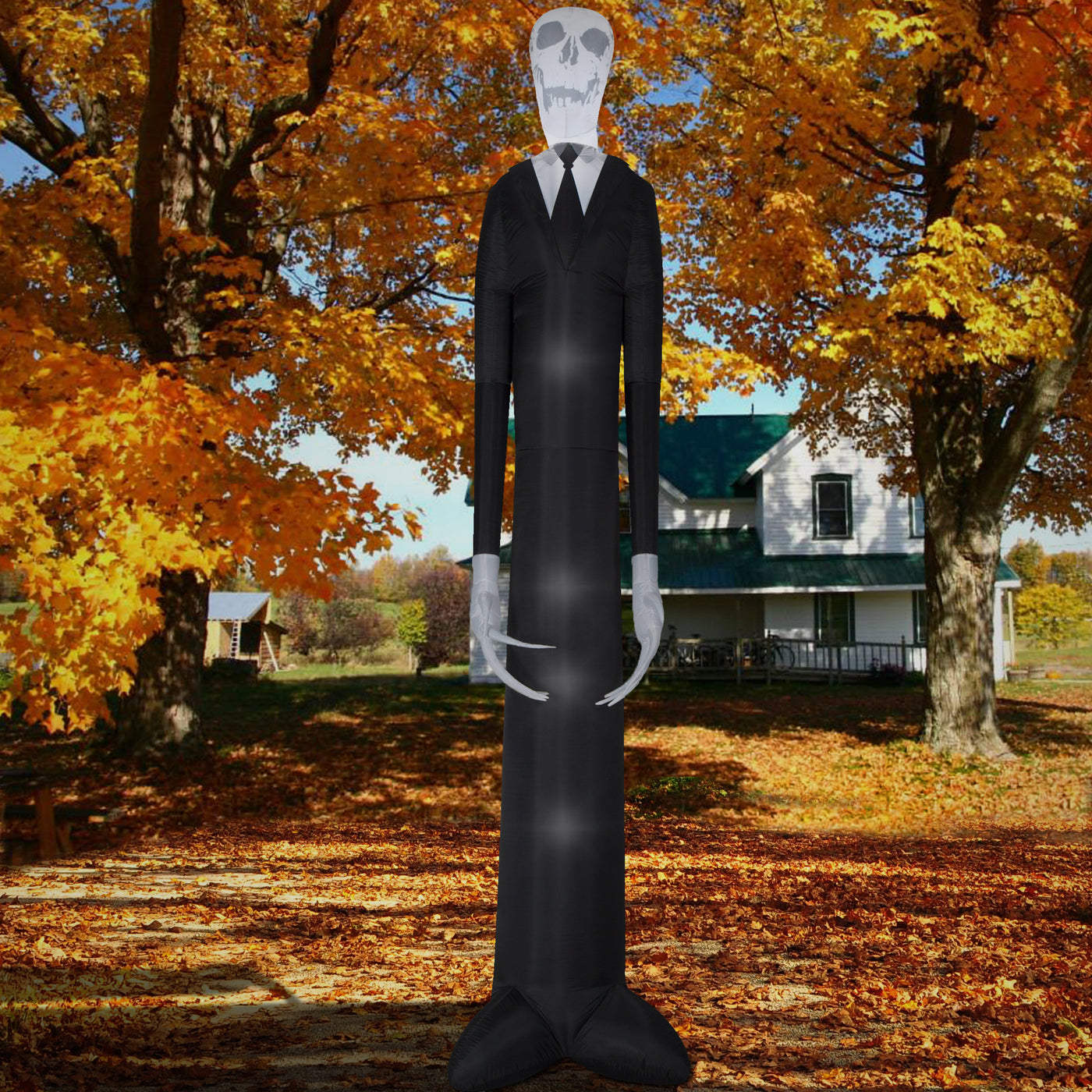 National Tree Company Halloween Inflatable Giant Skeleton, LED Lights, 12 Foot - National Tree Company