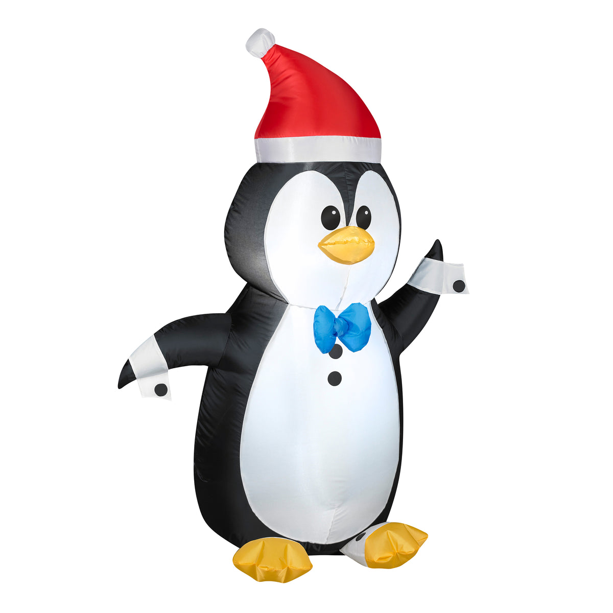 4 ft. Inflatable Waving Penguin with LED Lights, Plug-In  Merry Moments Christmas / Winter 4 Foot Inflatable LED Penguin main image 2