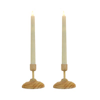 HGTV Home Collection Flameless Heritage Candle Pair, Natural Base - National Tree Company