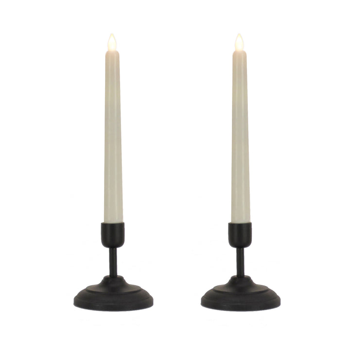 HGTV Home Collection Flameless Heritage Candle Pair, Black Base