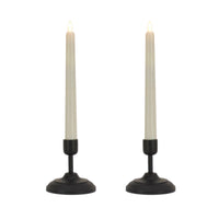 HGTV Home Collection Flameless Heritage Candle Pair, Black Base - National Tree Company