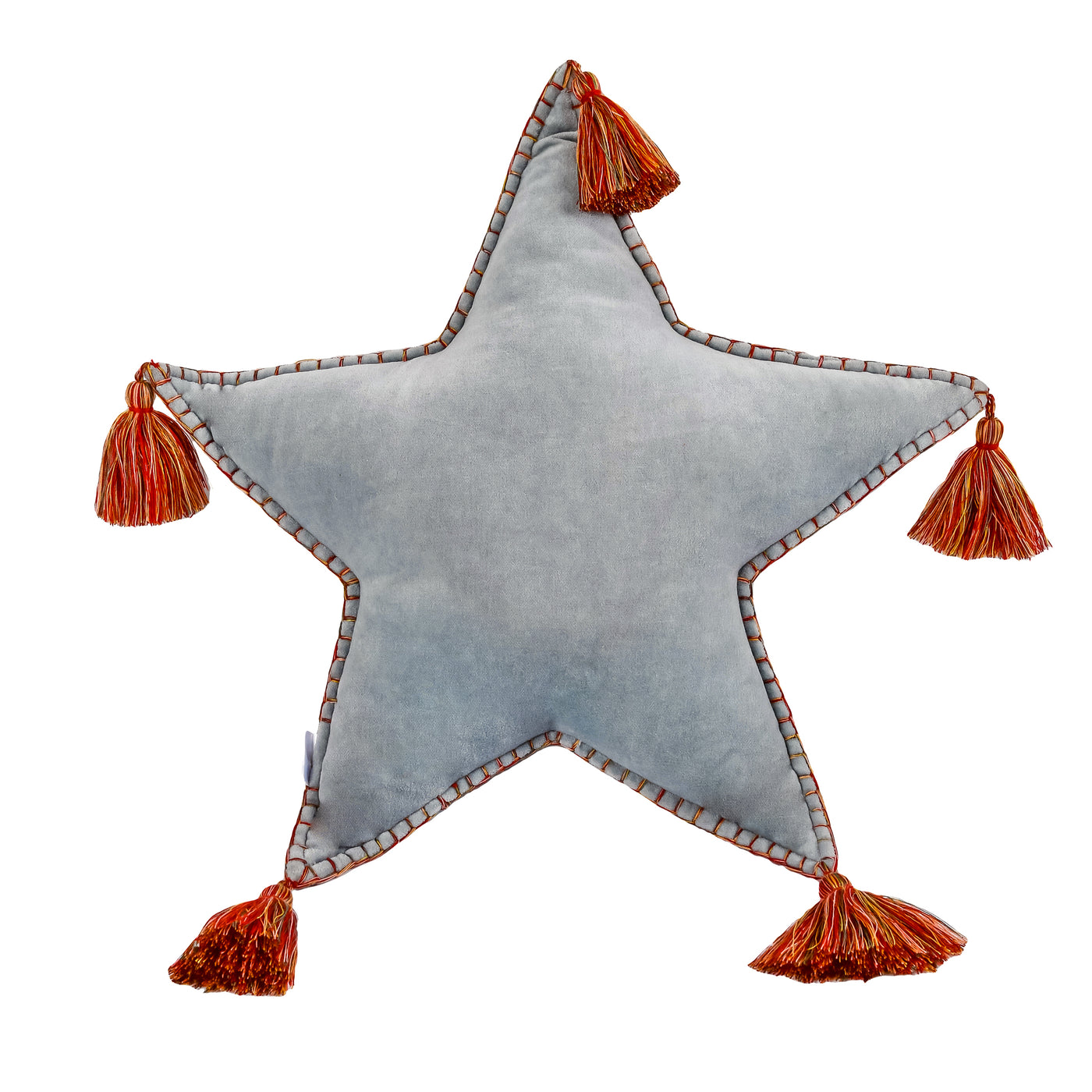 16 in. HGTV Home Collection Star Shape Pillow, Light Blue - National Tree Company