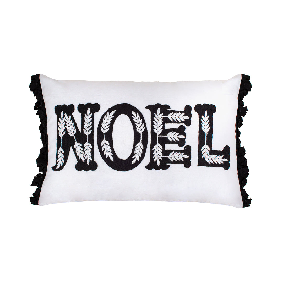 22" HGTV Home Collection Embroidered NOEL Christmas Pillow