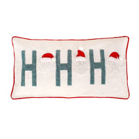 14 in. by 26 in. HGTV HO HO HO Pillow with Embroidery - National Tree Company