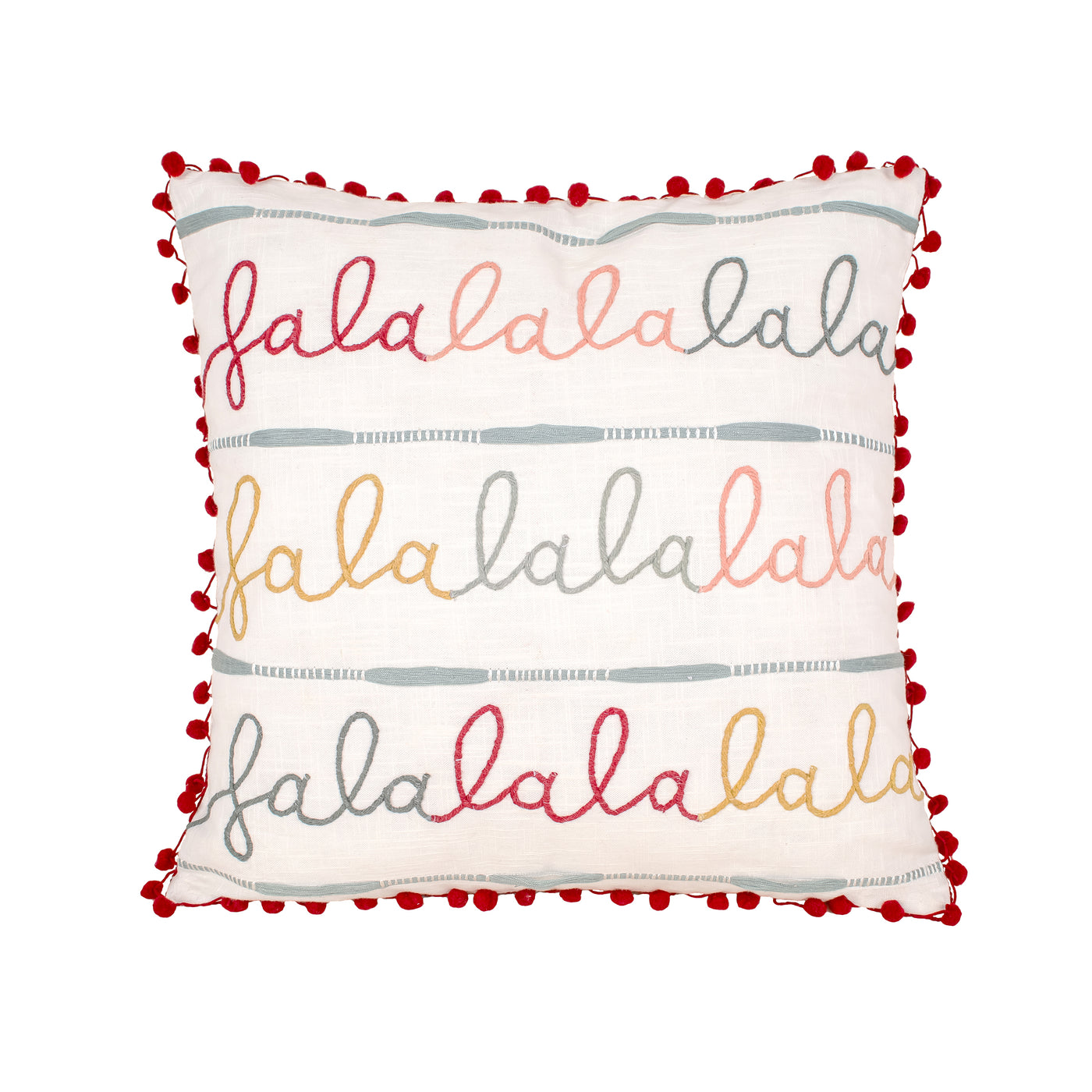 18 in. by 18 in. HGTV Falala Embroidered Pillow - National Tree Company