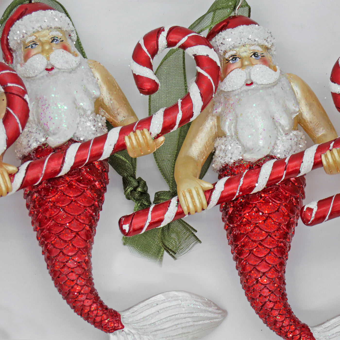 4 Piece HGTV Home Collection Santa Merman Ornaments - National Tree Company