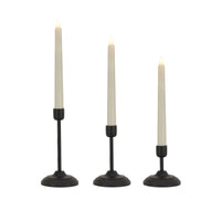 HGTV Home Collection Flameless Heritage Candle Set, Black Base - National Tree Company