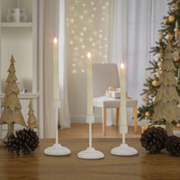 HGTV Home Collection Flameless Heritage Candle Set, White Base - National Tree Company