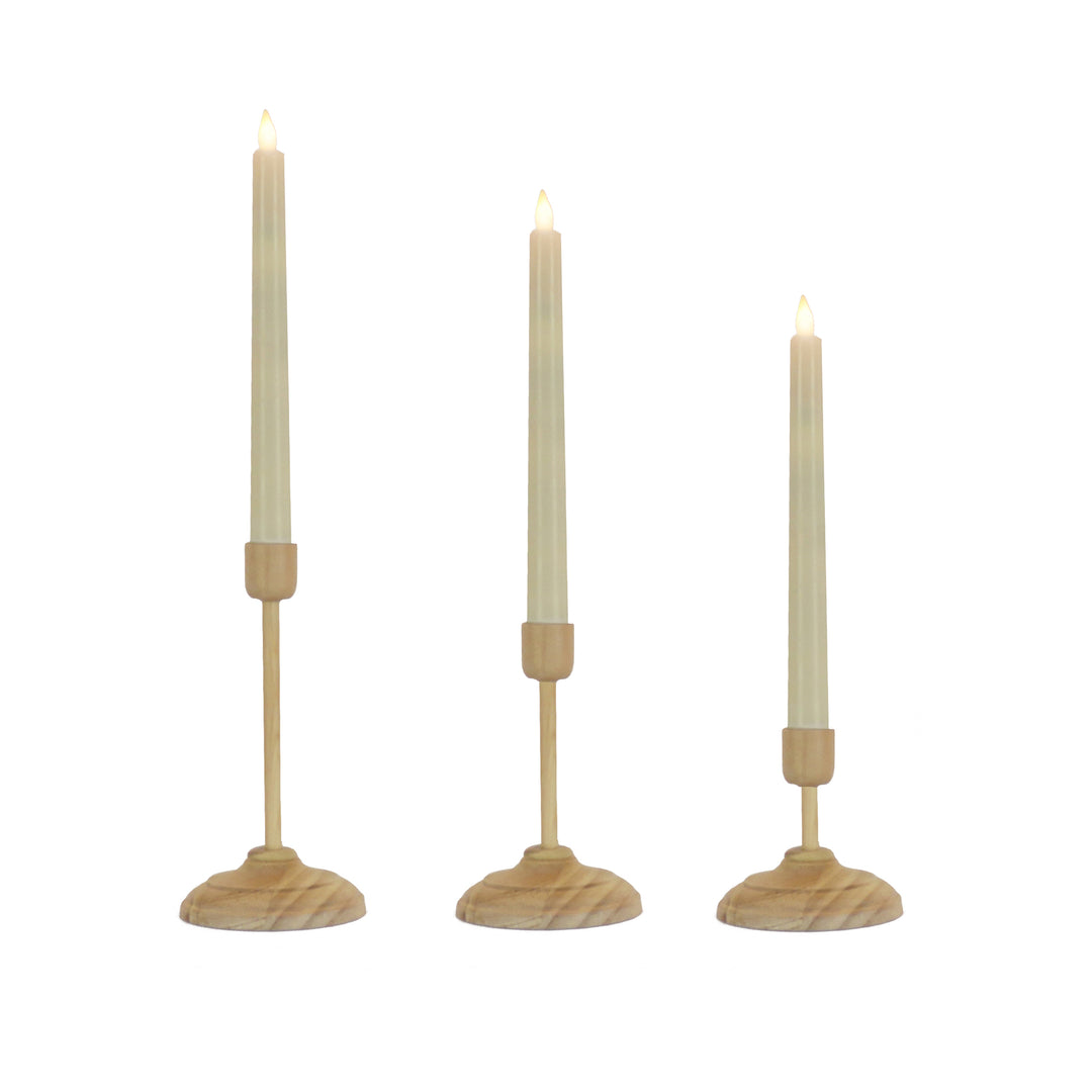 HGTV Home Collection Flameless Heritage Candle Set, Natural Base