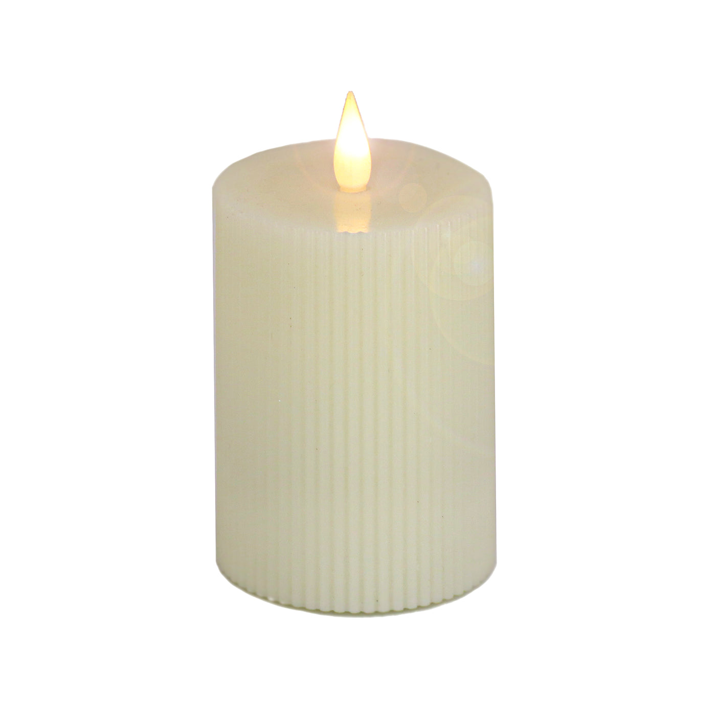 3x7 HGTV Home Collection Flameless Georgetown Pillar Candle, Ivory - National Tree Company