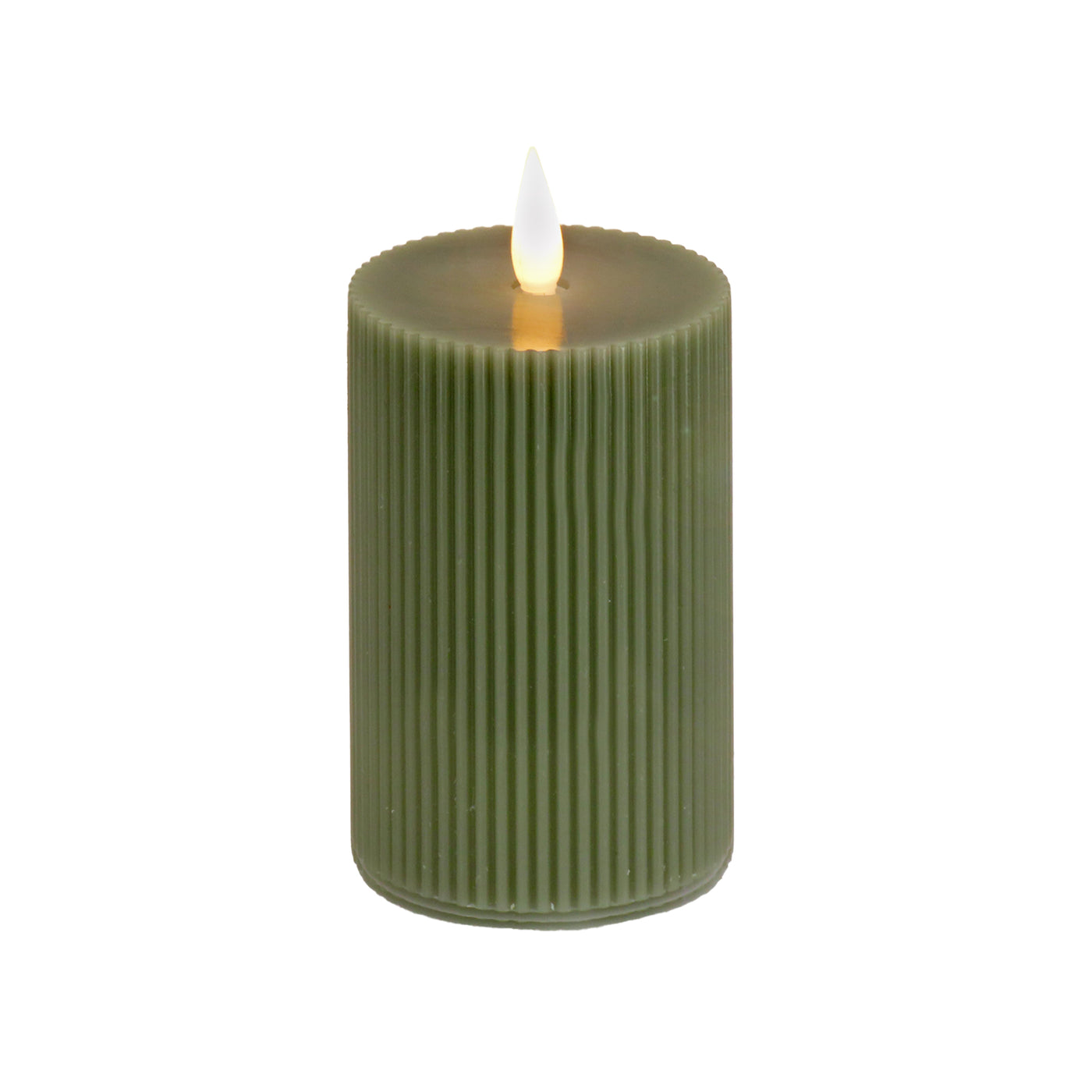 3x9 HGTV Home Collection Flameless Georgetown Pillar Candle, Dk Green - National Tree Company