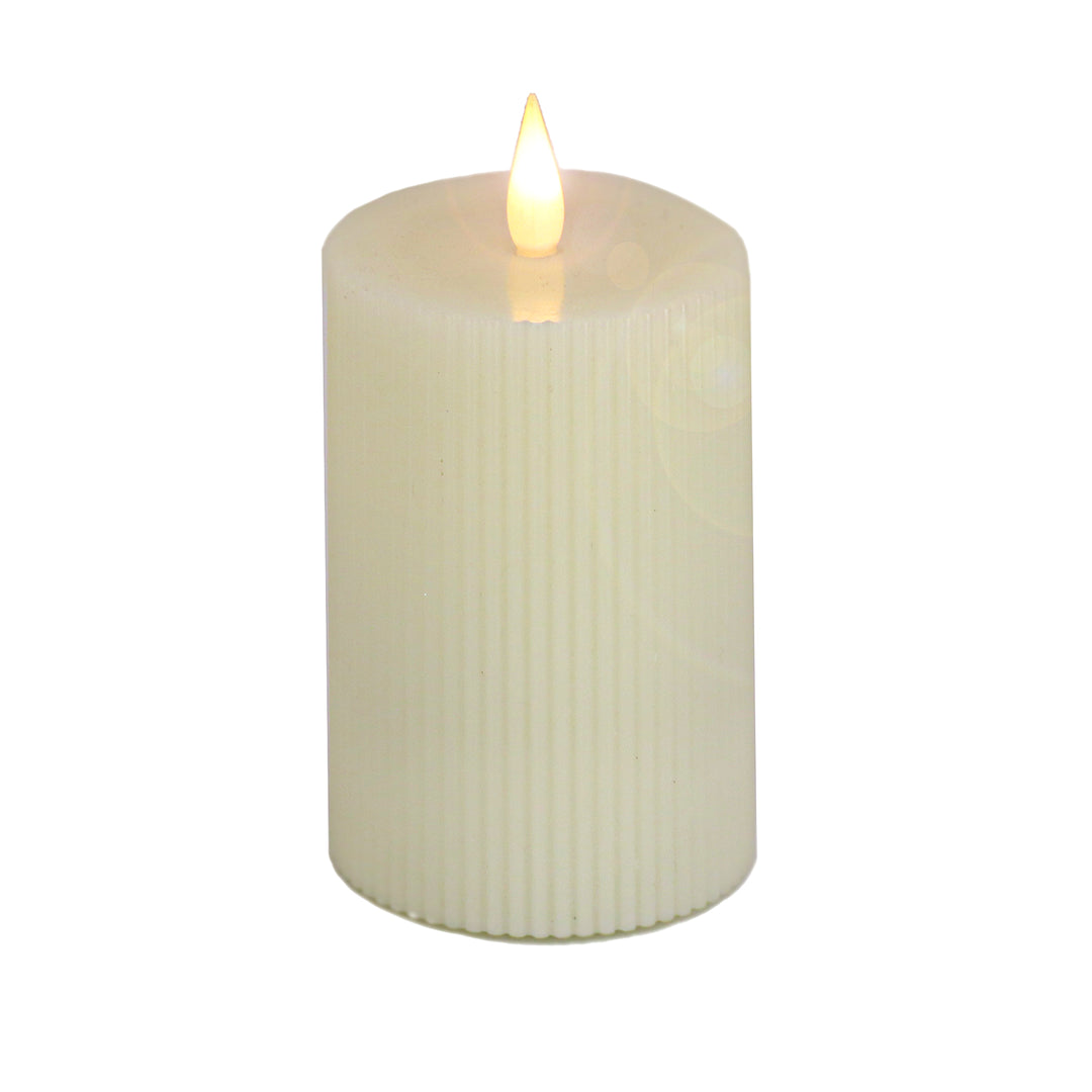 3x9 HGTV Home Collection Flameless Georgetown Pillar Candle, Ivory
