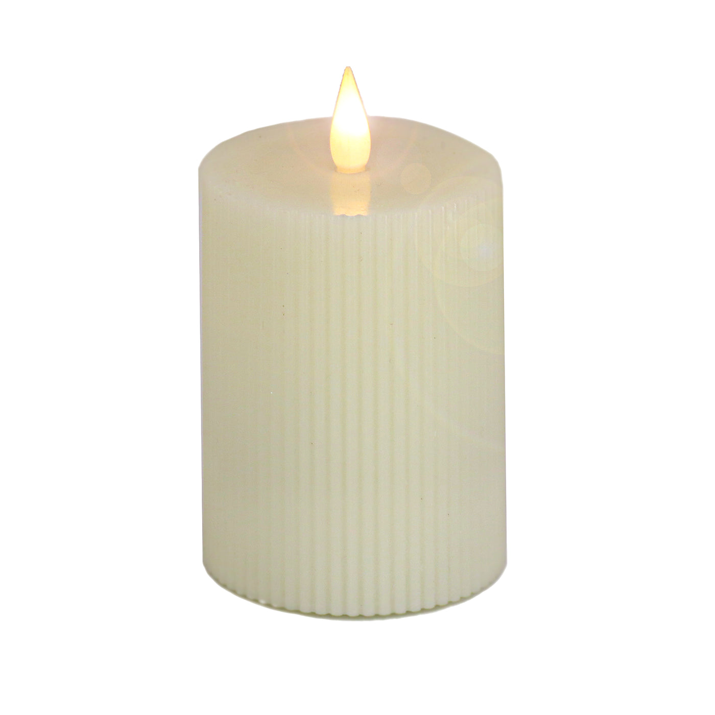 4x8 HGTV Home Collection Flameless Georgetown Pillar Candle, Ivory - National Tree Company