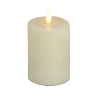 4x8 HGTV Home Collection Flameless Georgetown Pillar Candle, Ivory - National Tree Company