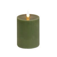 5x7 HGTV Home Collection Flameless Georgetown Pillar Candle, Dk Green - National Tree Company