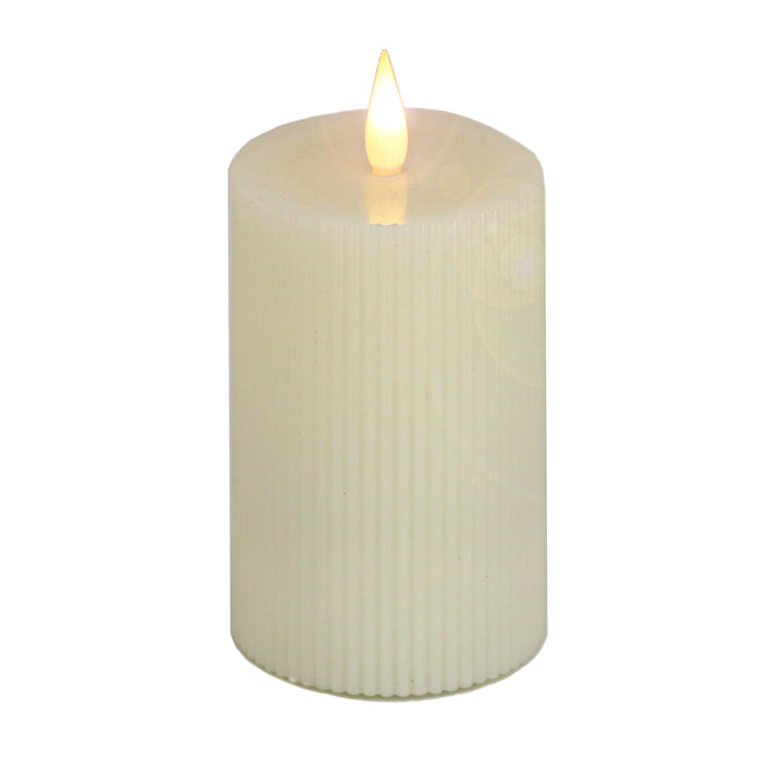5x7 HGTV Home Collection Flameless Georgetown Pillar Candle, Ivory
