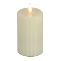 5x9 HGTV Home Collection Flameless Georgetown Pillar Candle, Ivory - National Tree Company