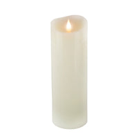 3 in. by 9 in. HGTV Home Collection Flameless Heritage Pillar Candle, Ivory - National Tree Company