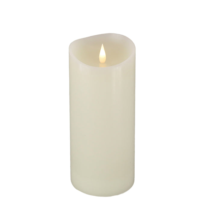 4x10 HGTV Home Collection Flameless Heritage Pillar Candle, Ivory