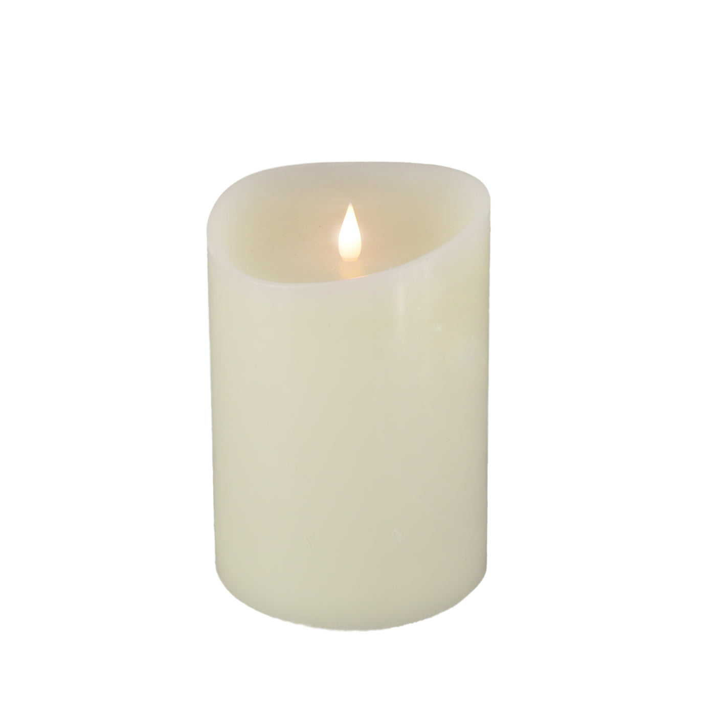 5 in. by 7 in. HGTV Home Collection Flameless Heritage Pillar Candle, Ivory - National Tree Company