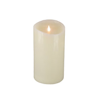 5x9 HGTV Home Collection Flameless Heritage Pillar Candle, Ivory - National Tree Company