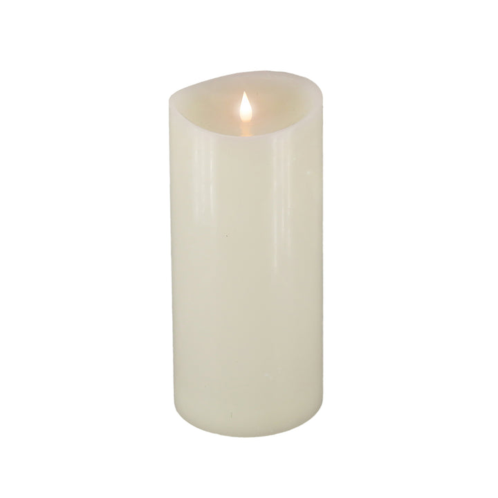 5x11 HGTV Home Collection Flameless Heritage Pillar Candle, Ivory